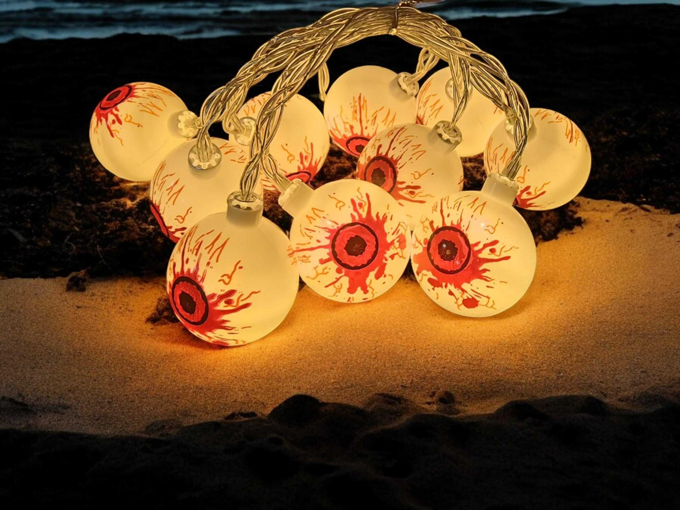 2024 Halloween Eyeballs LED String Lights - Fun Decorative Lighting for Spooky Holiday Decor