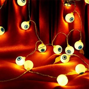 2024 Halloween Eyeballs LED String Lights - Fun Decorative Lighting for Spooky Holiday Decor