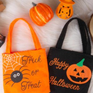 2024 Halloween Nonwoven Tote Bag - Lightweight Trick or Treat Bag, Perfect Gift for Spooky Season