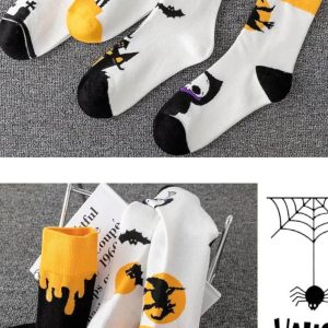 5 Pairs Halloween Novelty Graphic Slippers - Breathable, Comfortable Gift for Holiday Season