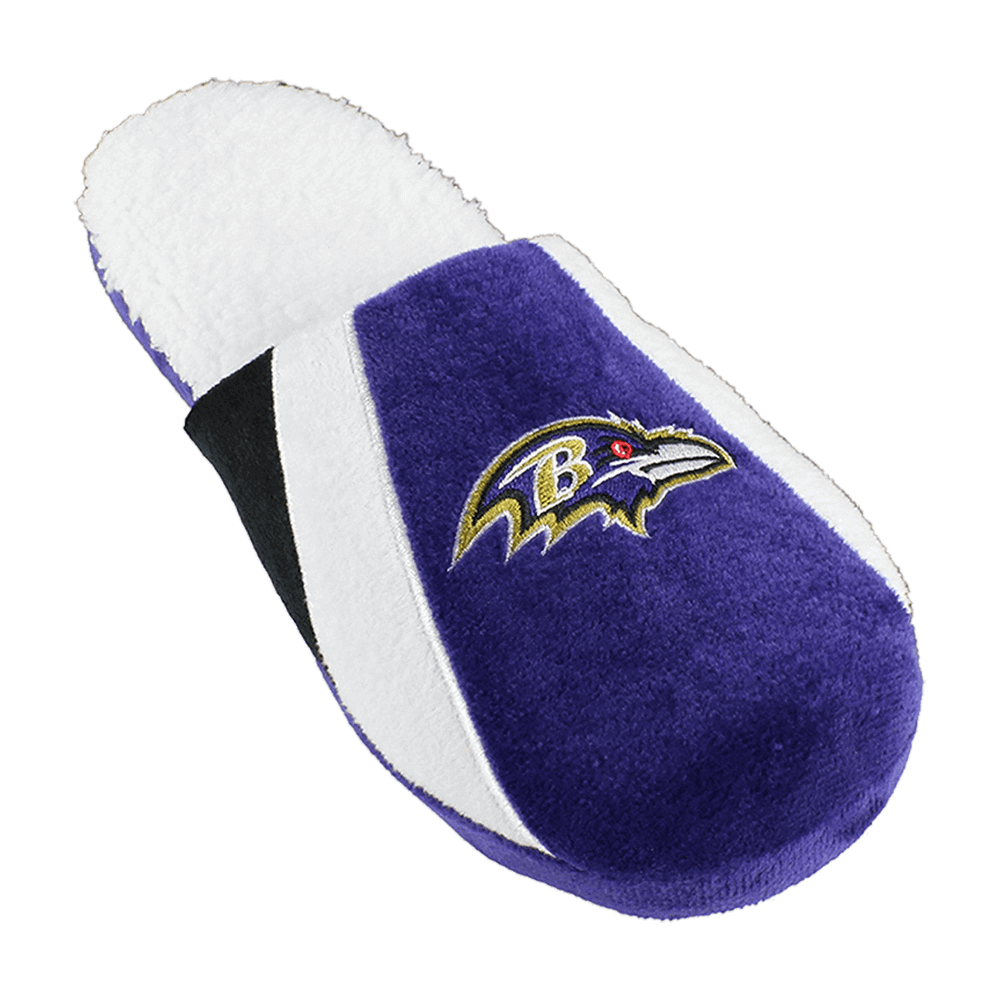 Baltimore Ravens Sherpa Slide Slippers - Perfect Gift for Halloween, Christmas, Valentine