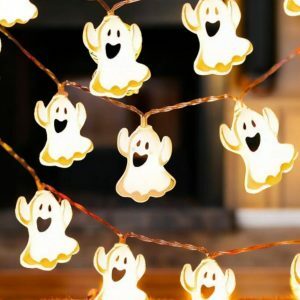 Battery-Powered Ghost LED String Lights - Perfect for Halloween Parties and Indoor Decor