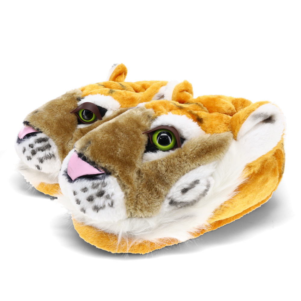 Bengal Tiger Plush Slippers - Perfect Gift for Halloween, Christmas, Valentine