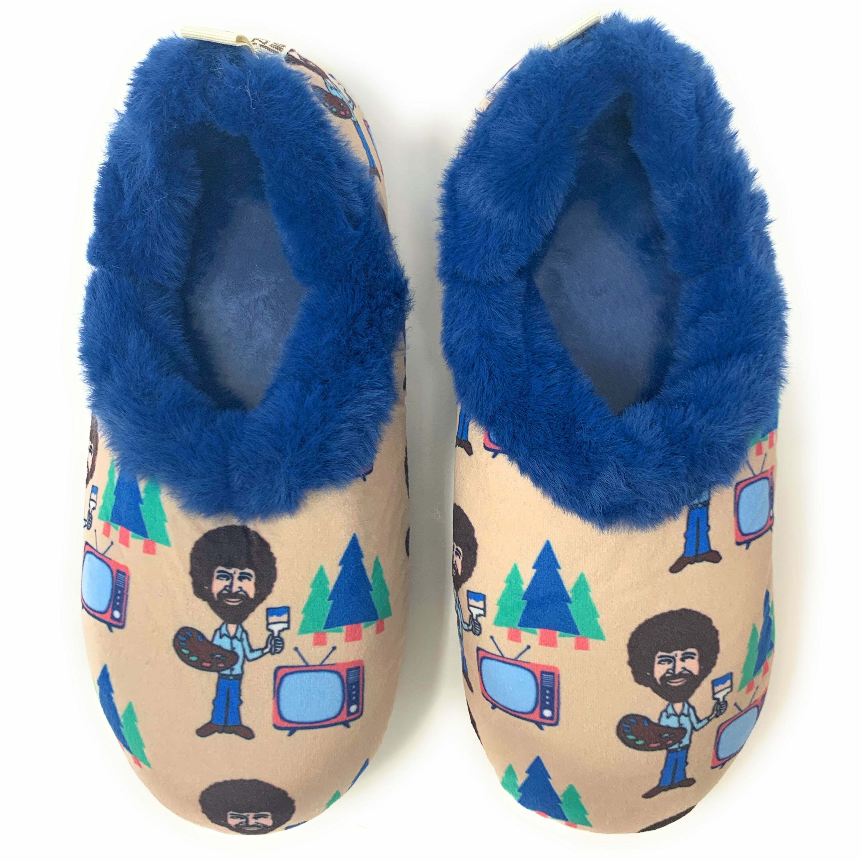 Bob Ross Inspired Cozy Slippers - Perfect Gift for Halloween, Christmas, Valentine