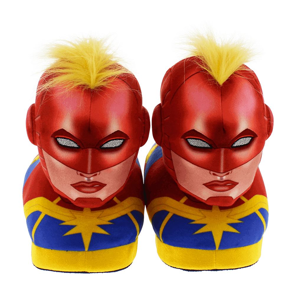 Captain Marvel Slippers - Cozy Superhero Footwear, Perfect Gift for Halloween, Christmas, Valentine