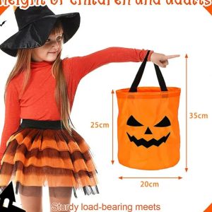 Collapsible LED Light Pumpkin Candy Bag - Perfect for Halloween and Thanksgiving Celebrations