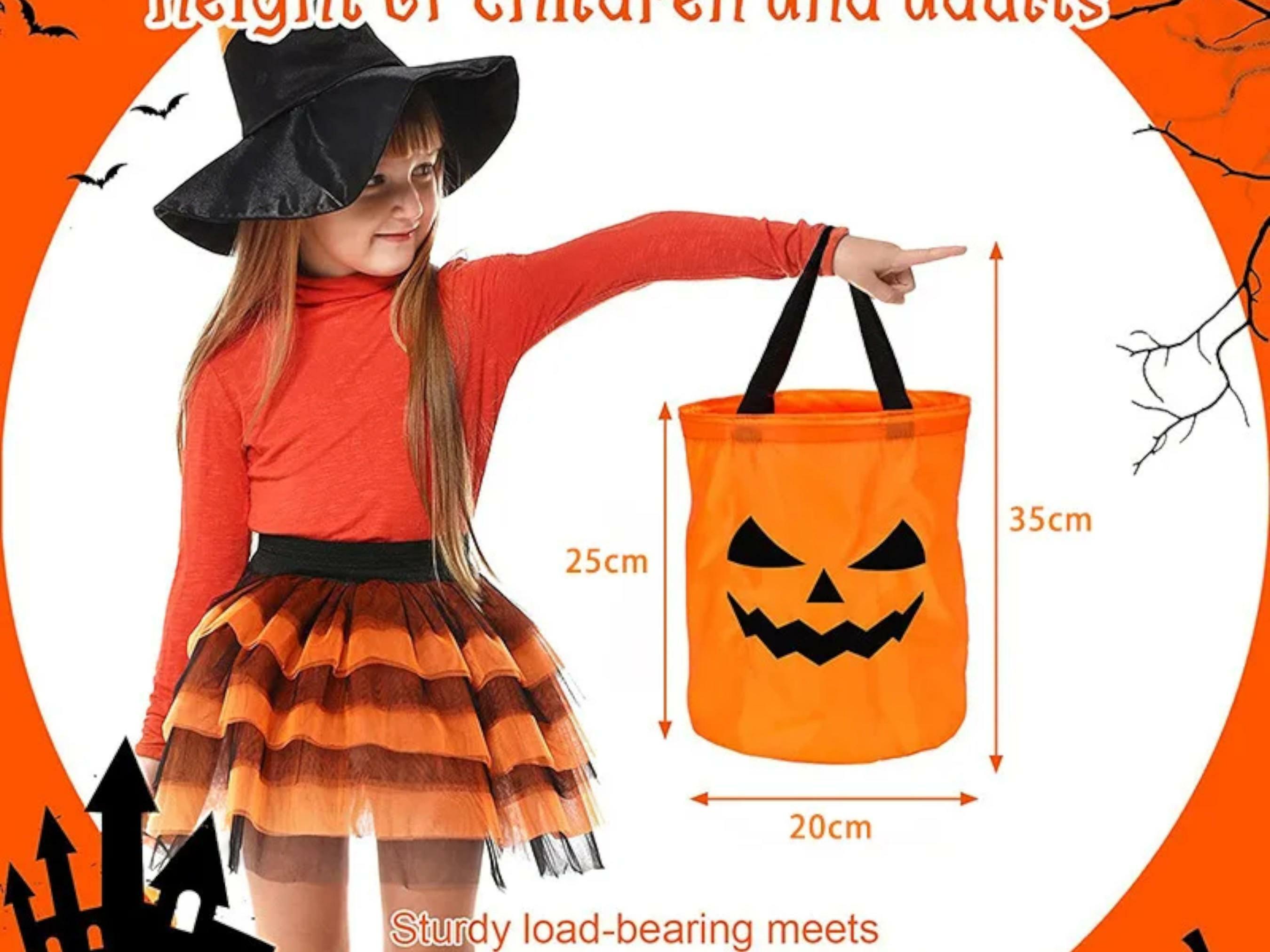 Collapsible LED Light Pumpkin Candy Bag - Perfect for Halloween and Thanksgiving Celebrations