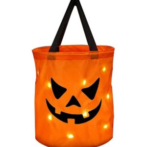 Collapsible LED Light Pumpkin Candy Bag - Perfect for Halloween and Thanksgiving Celebrations