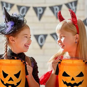 Collapsible LED Light Pumpkin Candy Bag - Perfect for Halloween and Thanksgiving Celebrations