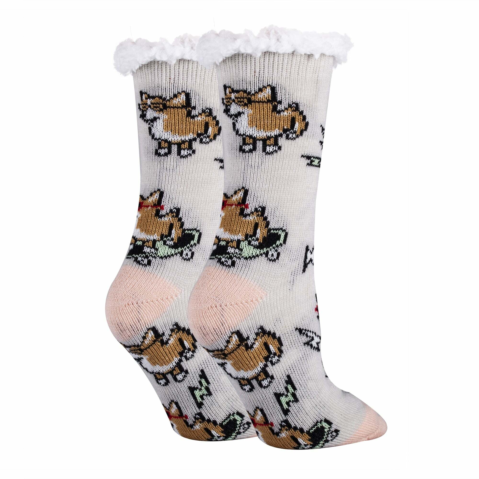 Corgi Boi Glow-in-the-Dark Slipper Socks - Perfect Gift for Halloween, Christmas, Valentine