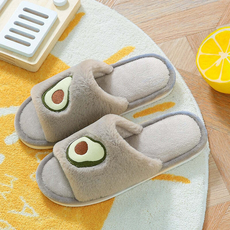 Cozy Avocado Slippers - Perfect Gift for Halloween, Christmas, Valentine