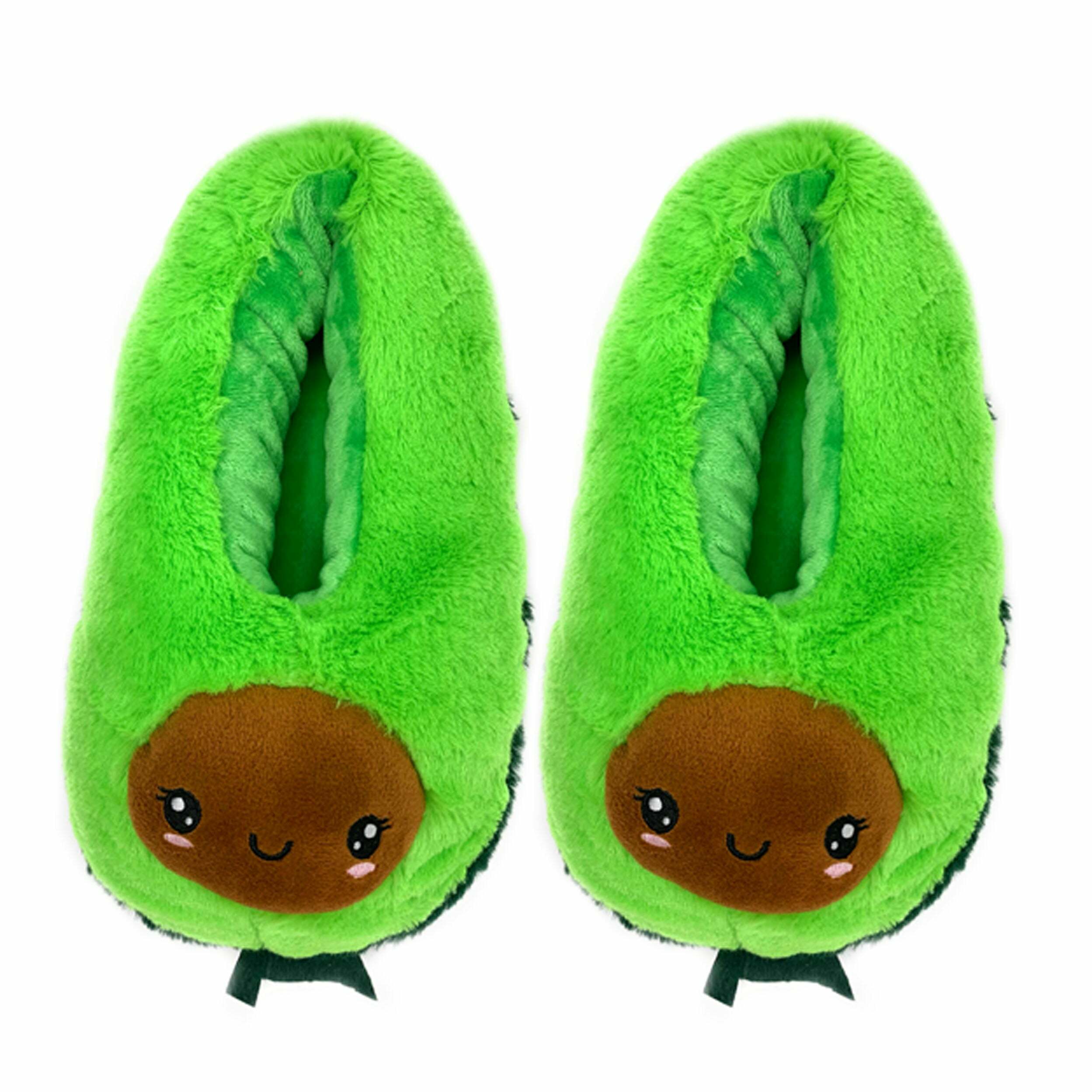 Cozy Avocuddle Fuzzy Slippers - Perfect Gift for Halloween, Christmas, Valentine