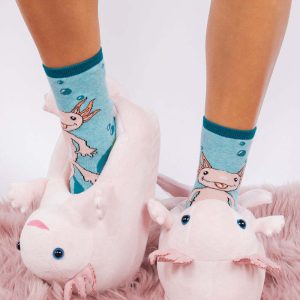 Cozy Axolotl Hugs Slippers - Perfect Gift for Halloween, Christmas, Valentine