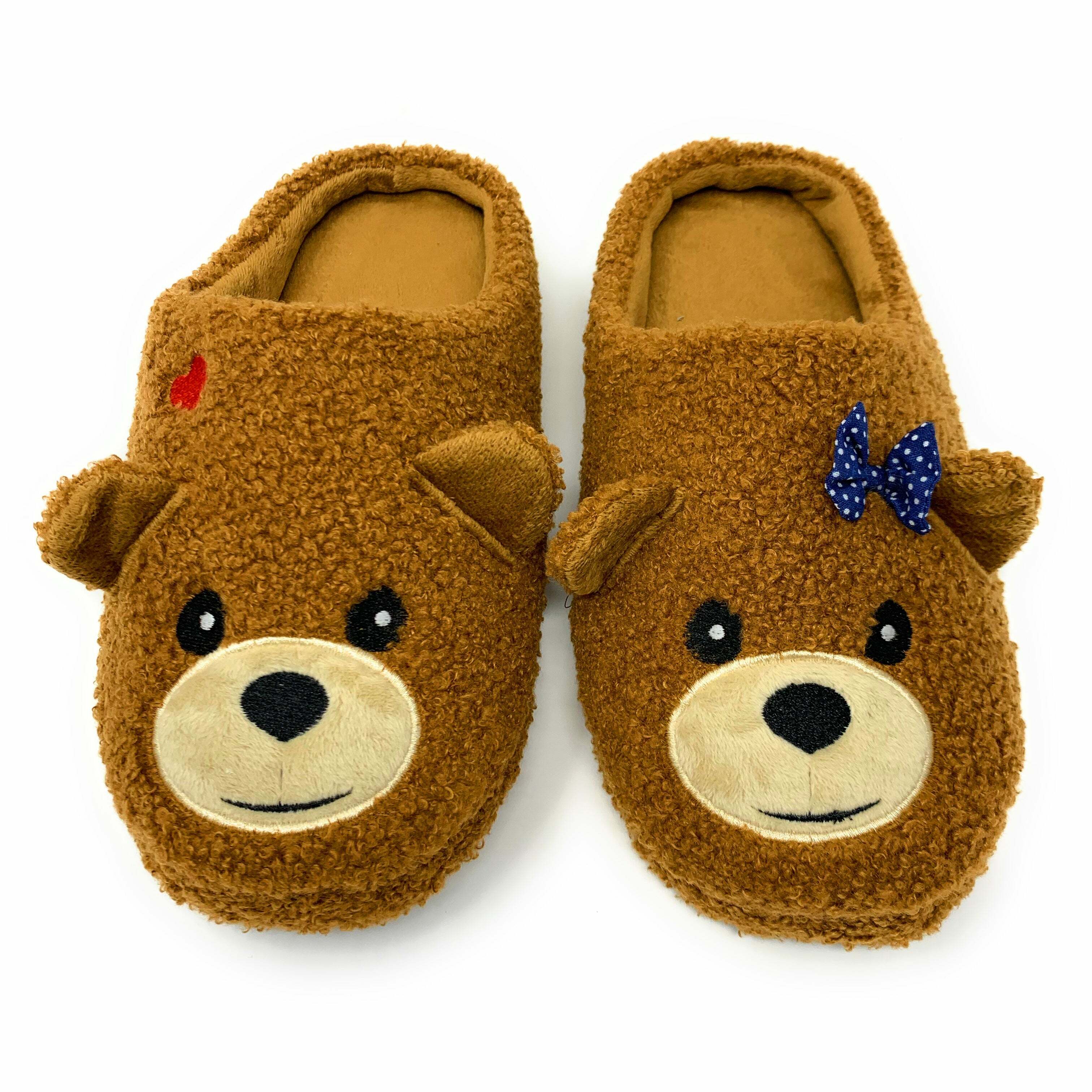 Cozy Bear Hug Slip-On Slippers - Perfect Gift for Halloween, Christmas, Valentine