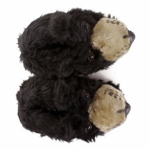 Cozy Black Bear Head Slippers - Perfect Gift for Halloween, Christmas, Valentine