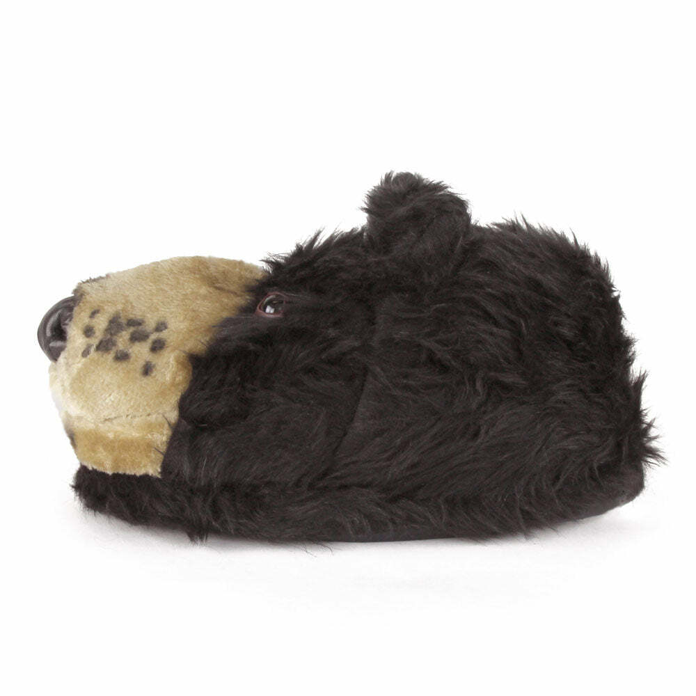 Cozy Black Bear Head Slippers - Perfect Gift for Halloween, Christmas, Valentine