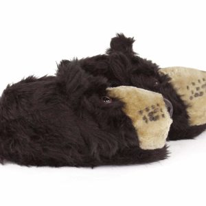 Cozy Black Bear Head Slippers - Perfect Gift for Halloween, Christmas, Valentine