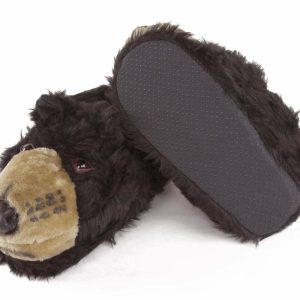 Cozy Black Bear Head Slippers - Perfect Gift for Halloween, Christmas, Valentine