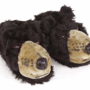 Cozy Black Bear Head Slippers - Perfect Gift for Halloween, Christmas, Valentine