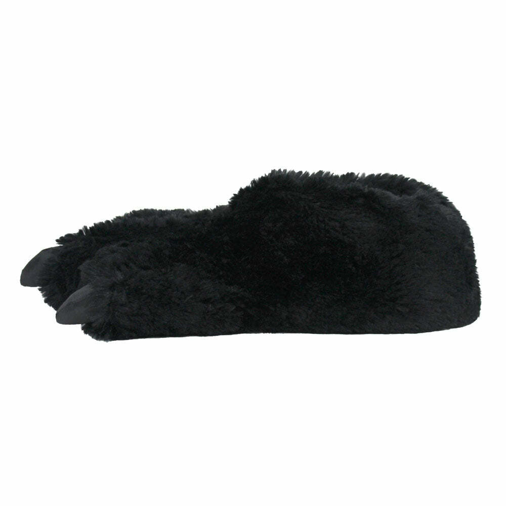 Cozy Black Bear Paw Slippers - Perfect Gift for Halloween, Christmas, Valentine