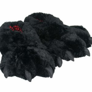 Cozy Black Bear Paw Slippers - Perfect Gift for Halloween, Christmas, Valentine