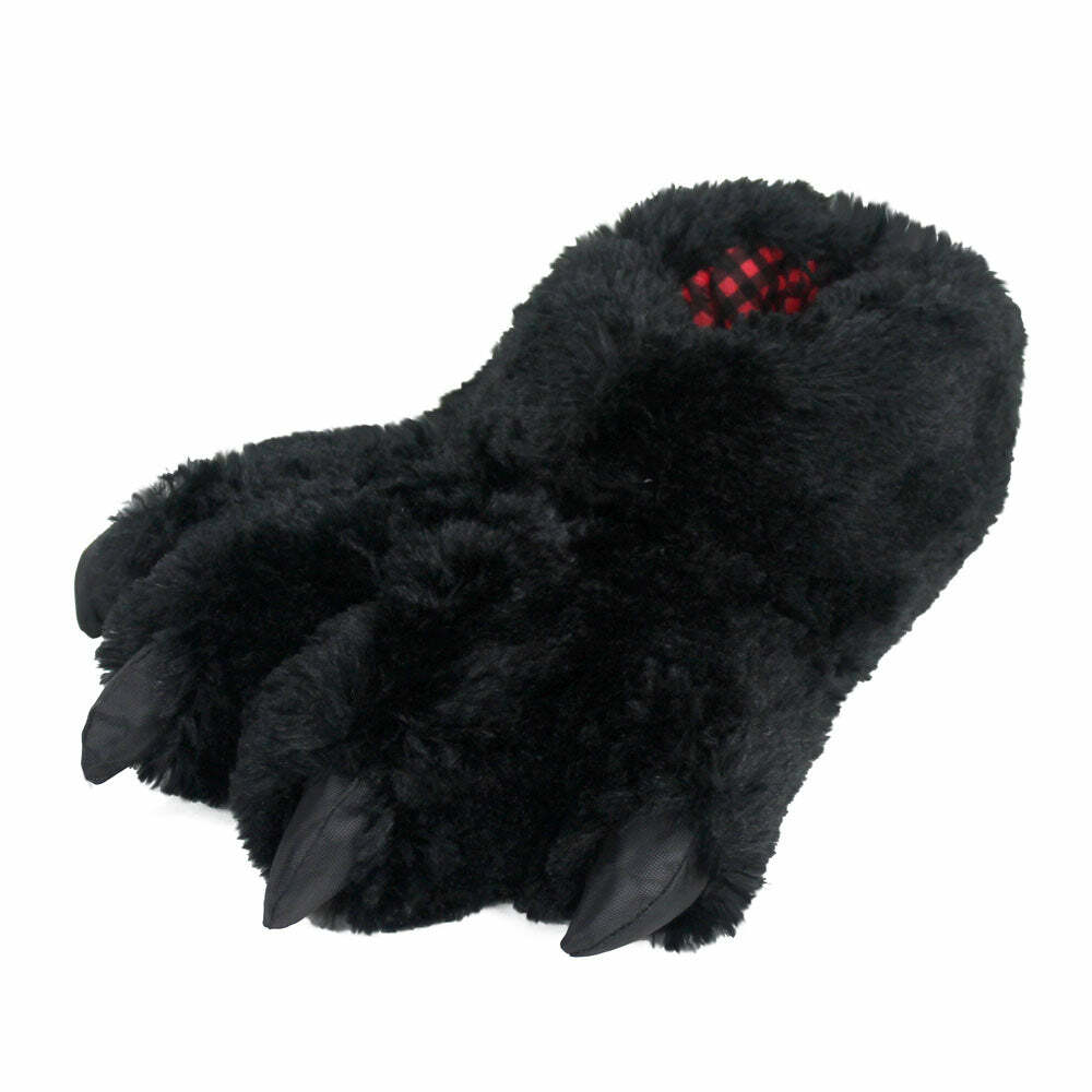 Cozy Black Bear Paw Slippers - Perfect Gift for Halloween, Christmas, Valentine