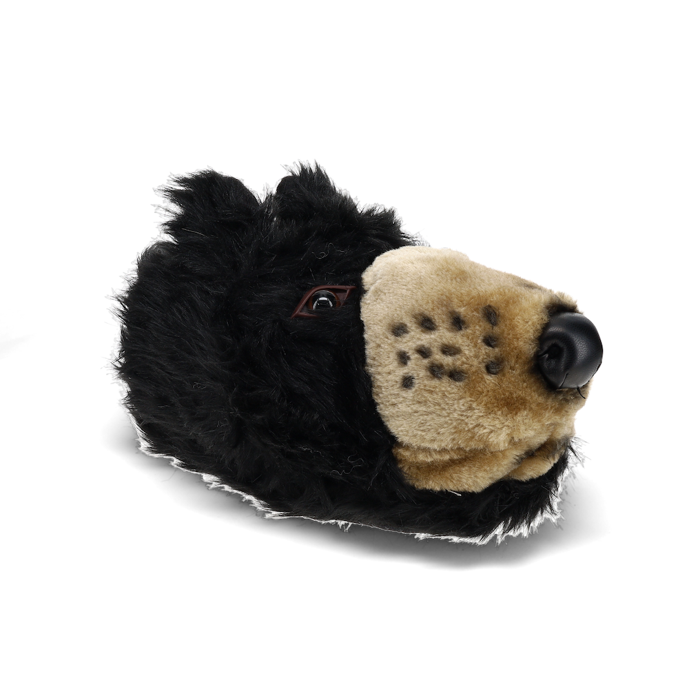 Cozy Black Bear Slippers - Perfect Gift for Halloween, Christmas, Valentine