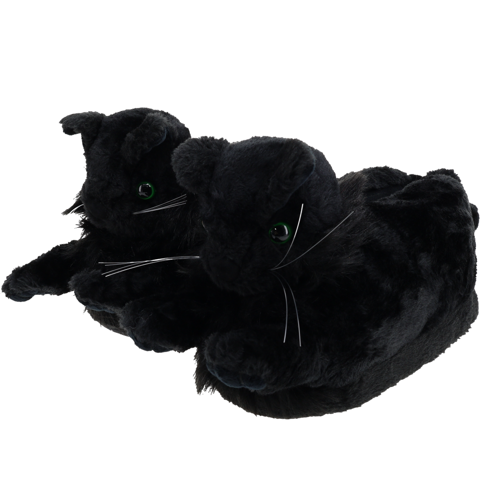 Cozy Black Cat Slippers - Perfect Gift for Halloween, Christmas, Valentine