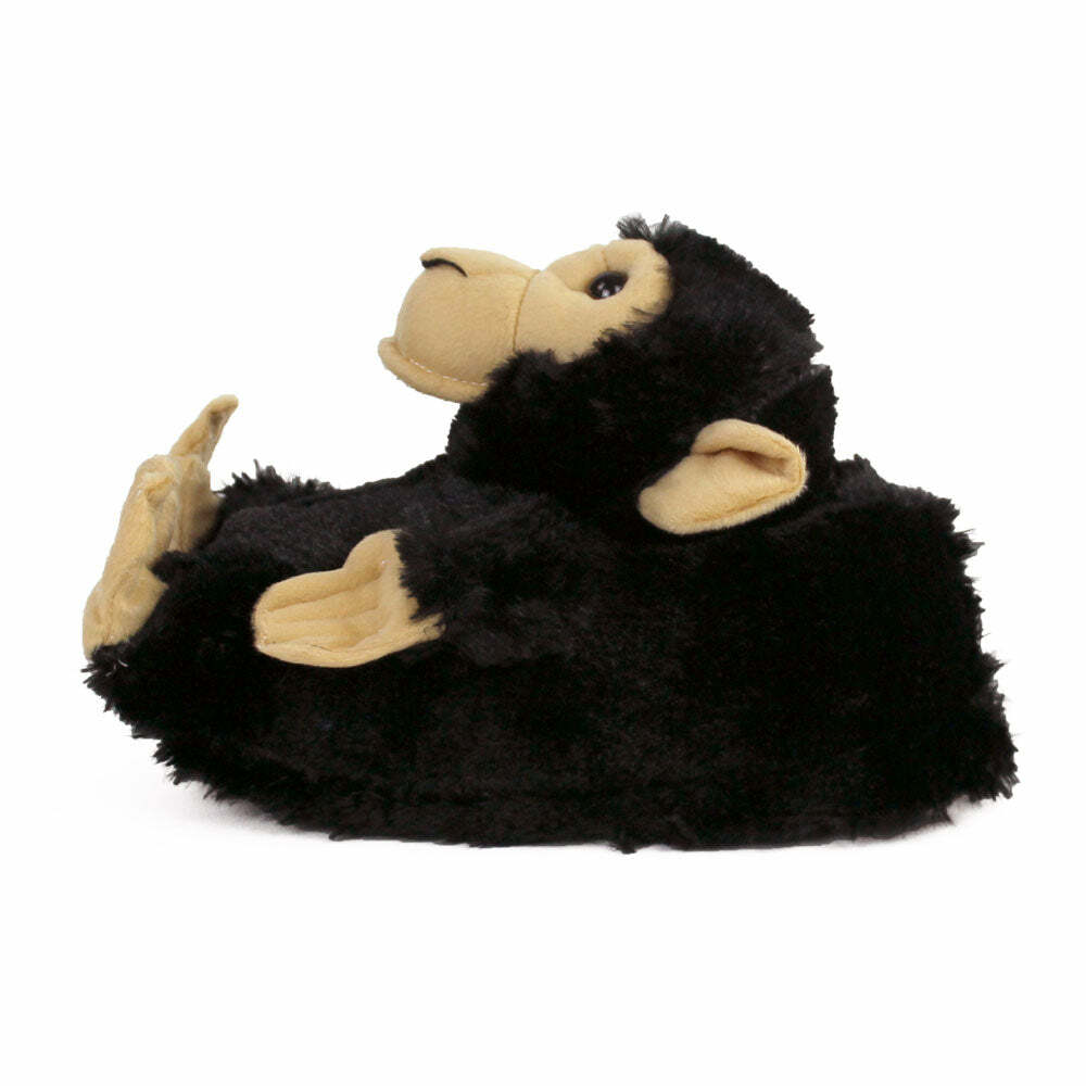 Cozy Black Monkey Animal Slippers - Perfect Gift for Halloween, Christmas, Valentine