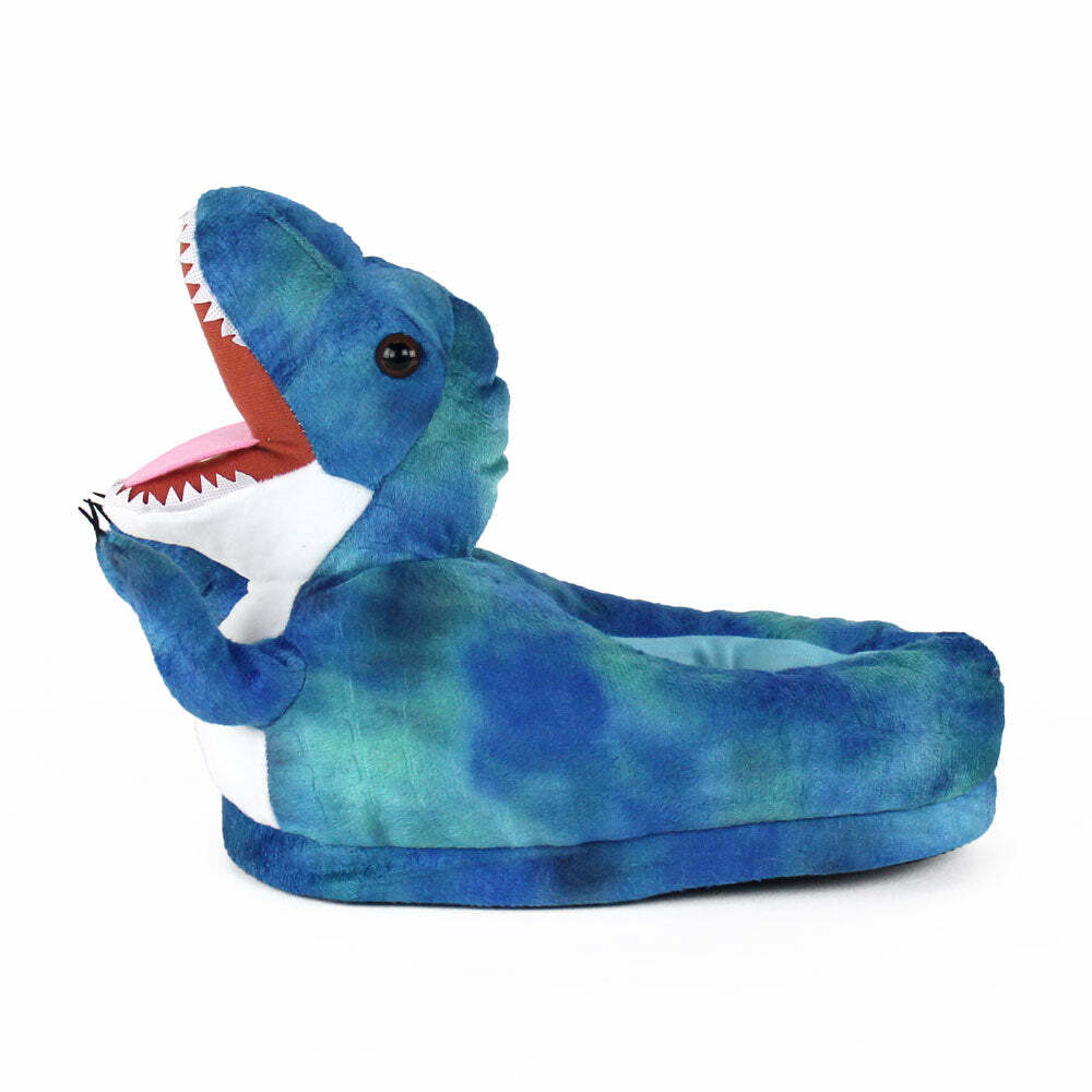 Cozy Blue T-Rex Dinosaur Slippers - Perfect Gift for Halloween, Christmas, Valentine