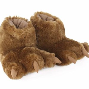 Cozy Brown Bear Paw Slippers - Perfect Gift for Halloween, Christmas, Valentine