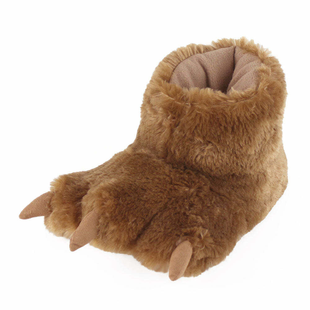 Cozy Brown Bear Paw Slippers - Perfect Gift for Halloween, Christmas, Valentine