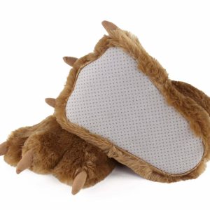 Cozy Brown Bear Paw Slippers - Perfect Gift for Halloween, Christmas, Valentine