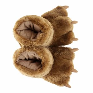 Cozy Brown Bear Paw Slippers - Perfect Gift for Halloween, Christmas, Valentine