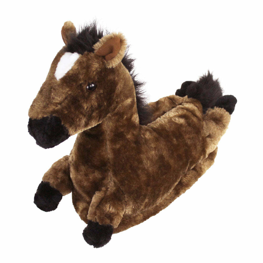 Cozy Brown Horse Slippers - Perfect Gift for Halloween, Christmas, Valentine