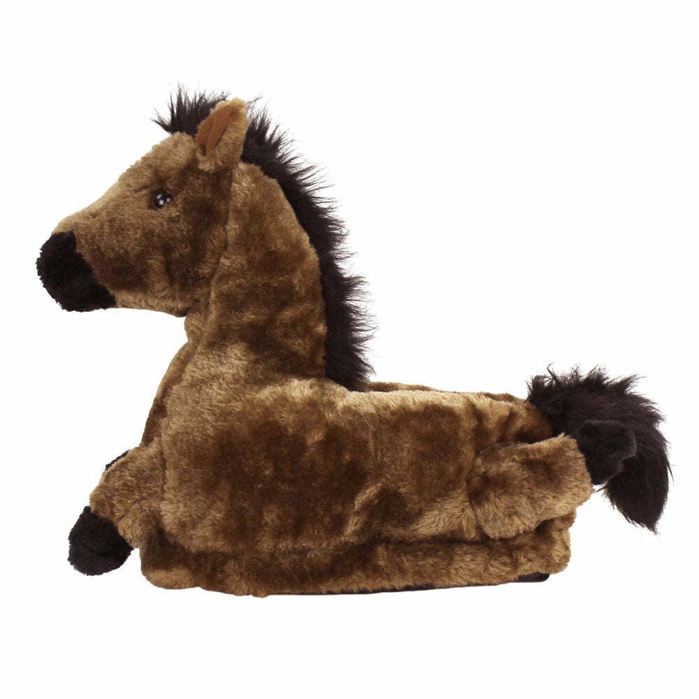 Cozy Brown Horse Slippers - Perfect Gift for Halloween, Christmas, Valentine