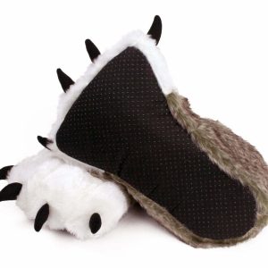 Cozy Brown Wolf Paw Slippers - Perfect Gift for Halloween, Christmas, Valentine