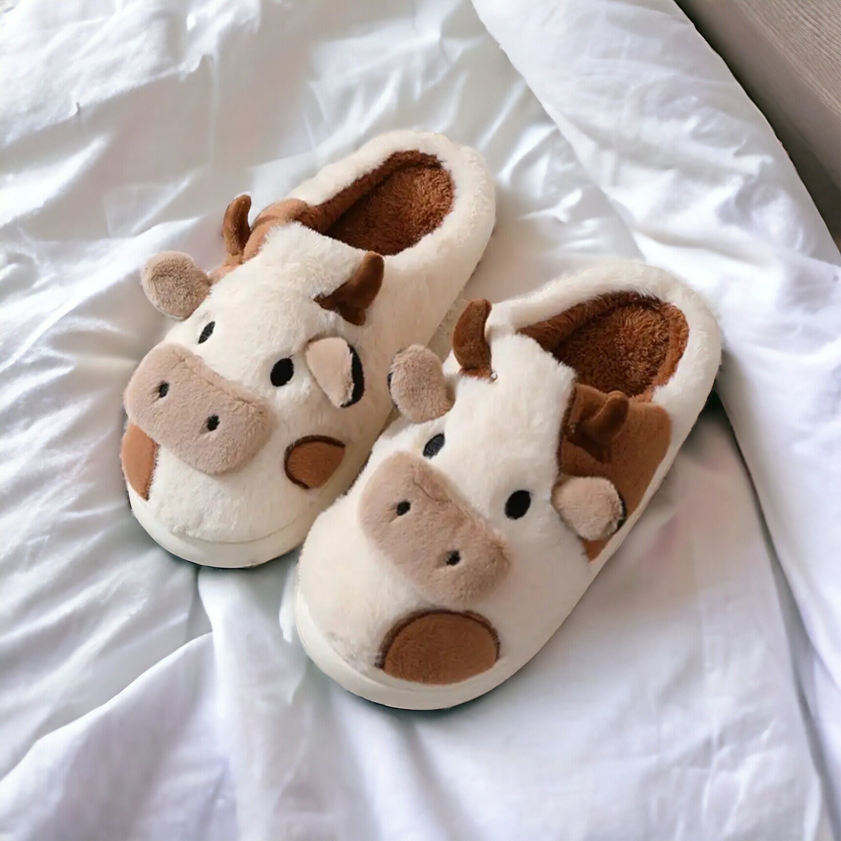 Cozy Cartoon Cow Slippers for Women and Men - Perfect Gifts and Special Occasions