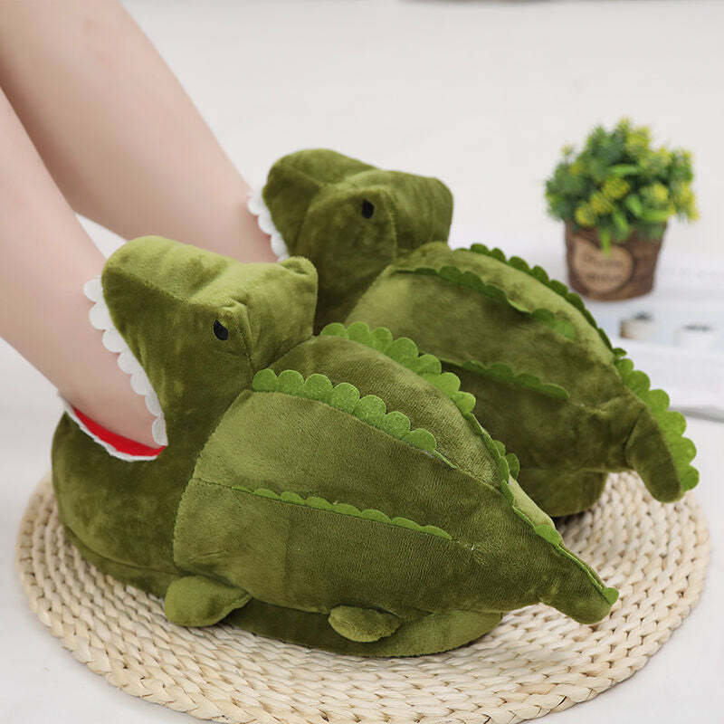 Cozy Chonky Alligator Slippers - Perfect Gift for Halloween, Christmas, Valentine