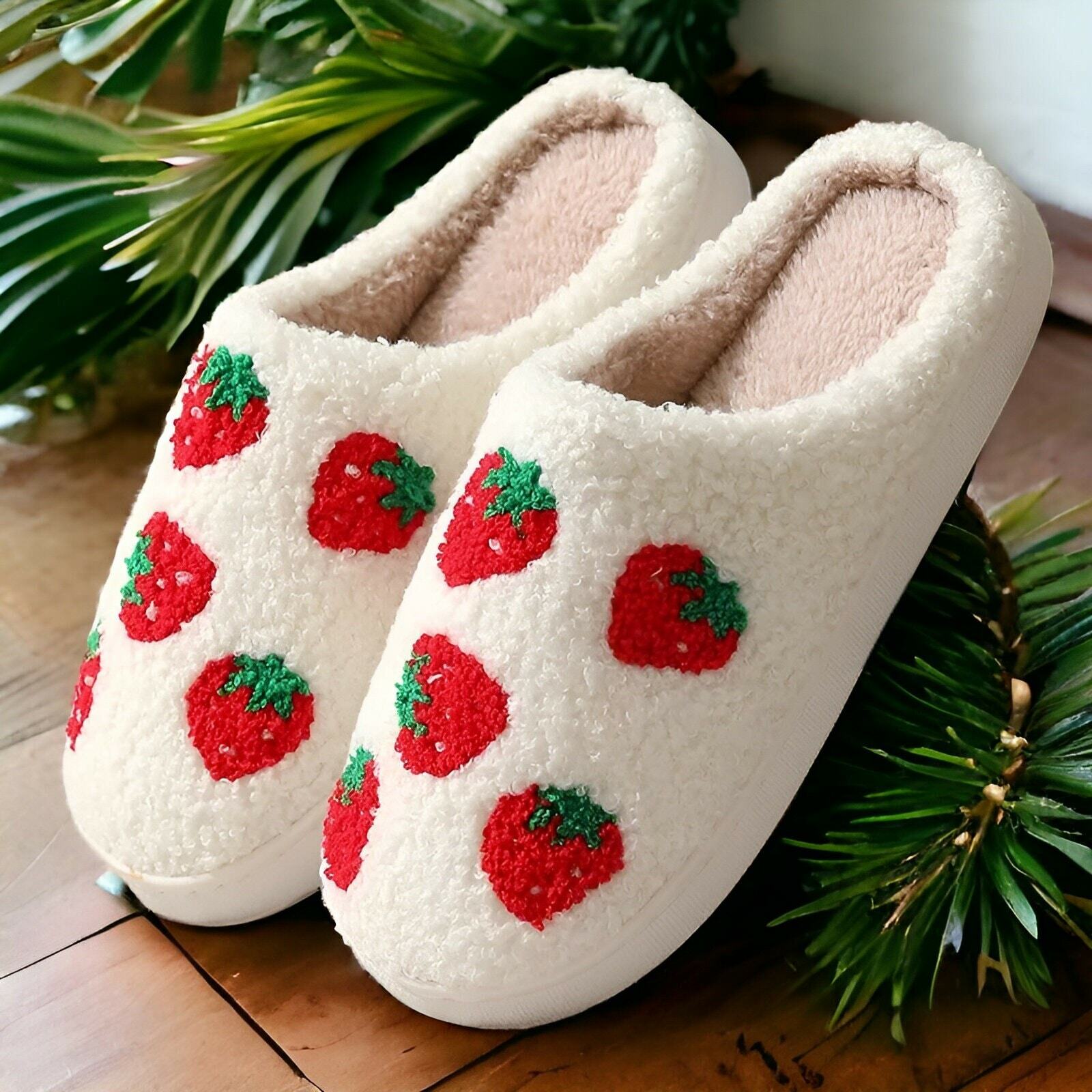 Cozy Fruit Slippers: Cute Peach, Lemon, Cherry & Strawberry Slides - Perfect Holiday Gift!