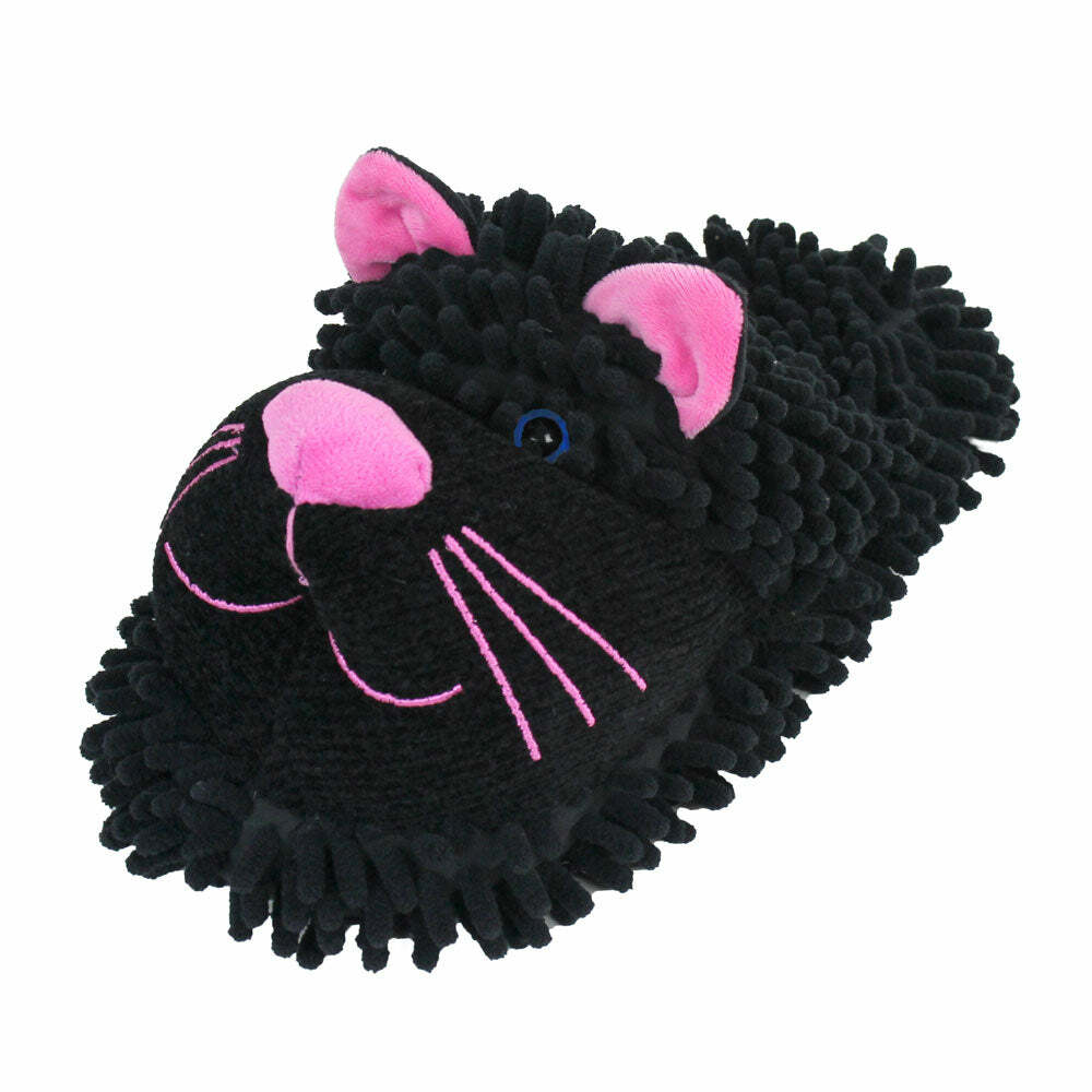 Cozy Fuzzy Black Cat Slippers - Perfect Gift for Halloween, Christmas, Valentine