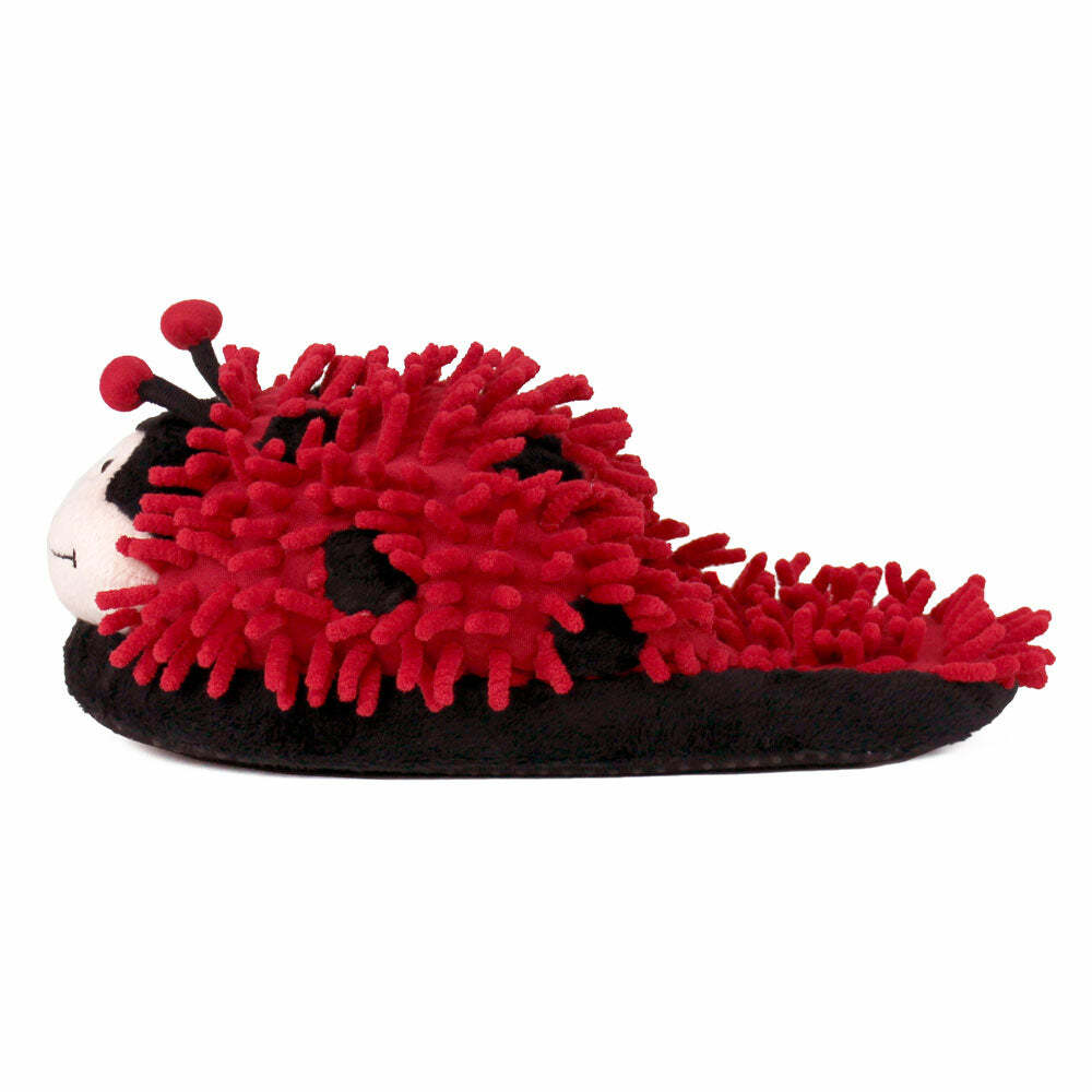 Cozy Fuzzy Ladybug Slippers - Perfect Gift for Halloween, Christmas, Valentine