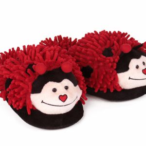 Cozy Fuzzy Ladybug Slippers - Perfect Gift for Halloween, Christmas, Valentine