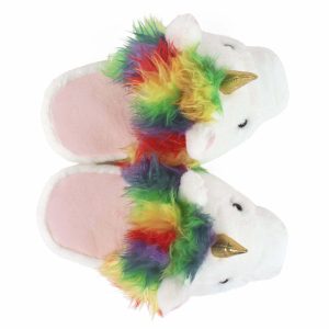 Cozy Fuzzy Unicorn Slippers - Perfect Gift for Halloween, Christmas, Valentine