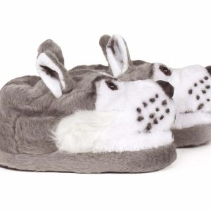 Cozy Gray Wolf Head Slippers - Perfect Gift for Halloween, Christmas, Valentine