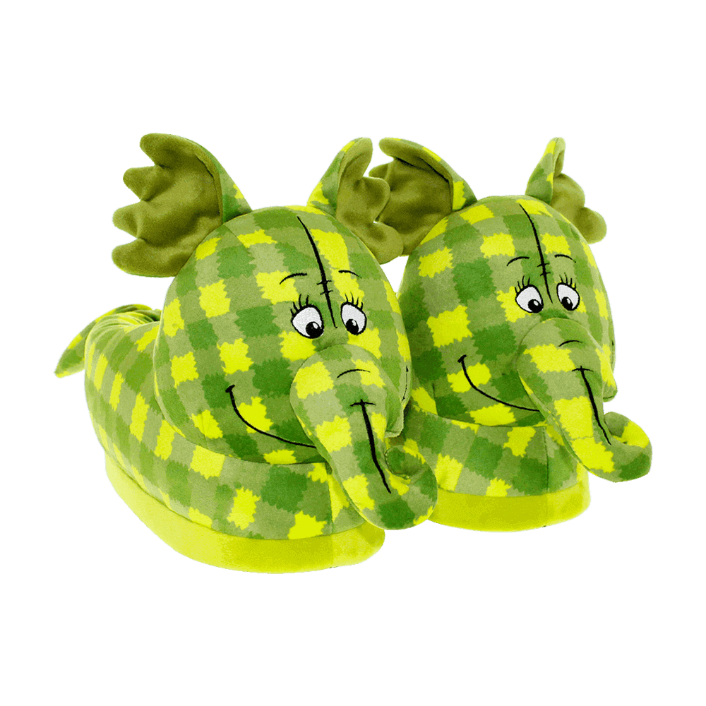 Cozy Green Elephant Slippers - Perfect Gift for Halloween, Christmas, Valentine