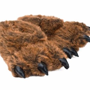 Cozy Grizzly Bear Paw Slippers - Perfect Gift for Halloween, Christmas, Valentine