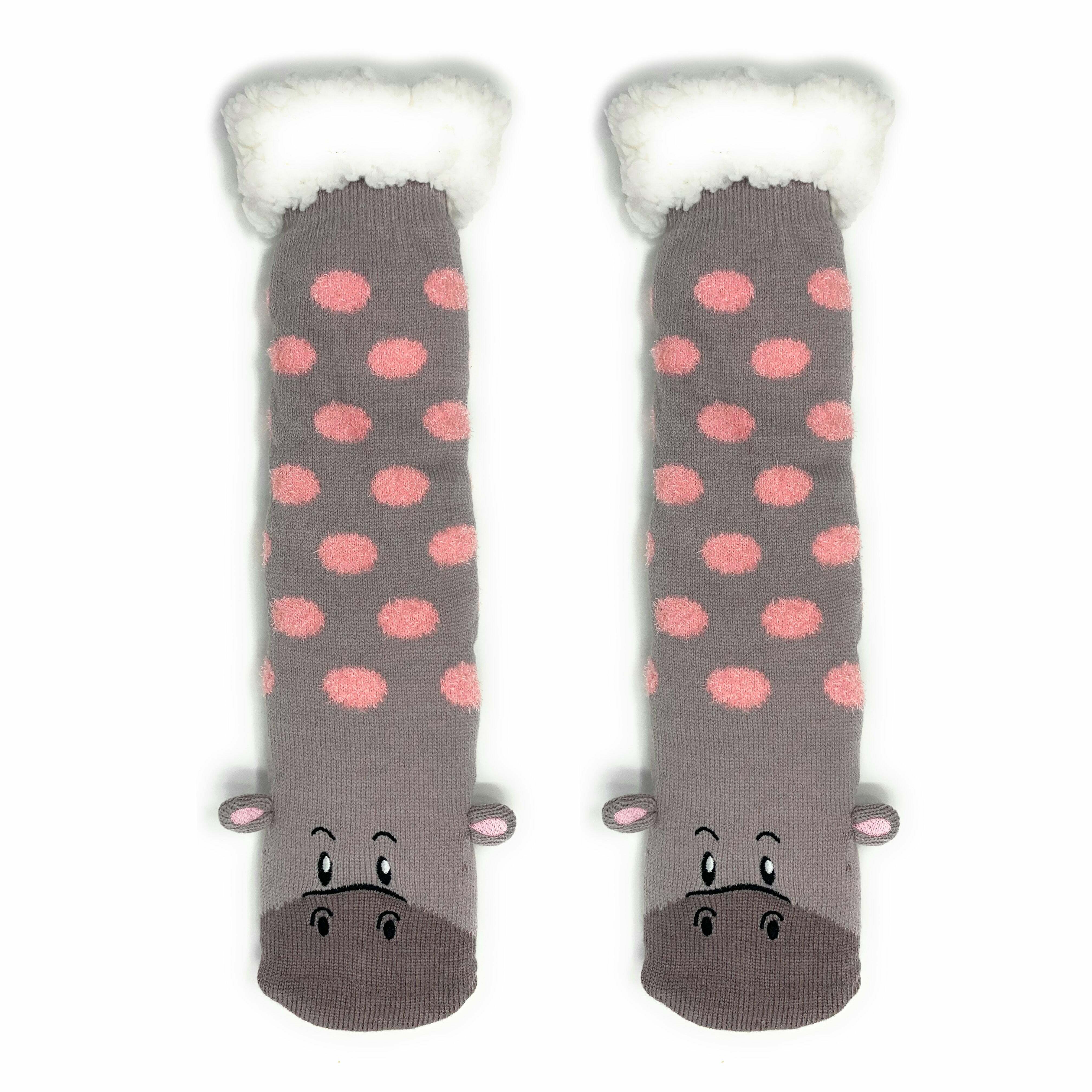 Cozy Hippo Slipper Socks - Perfect Gift for Halloween, Christmas, Valentine