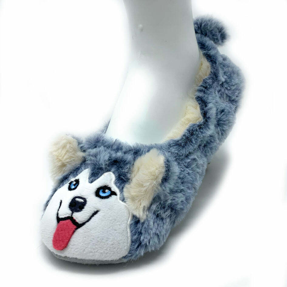 Cozy Husky Plush Slippers - Perfect Gift for Halloween, Christmas, Valentine