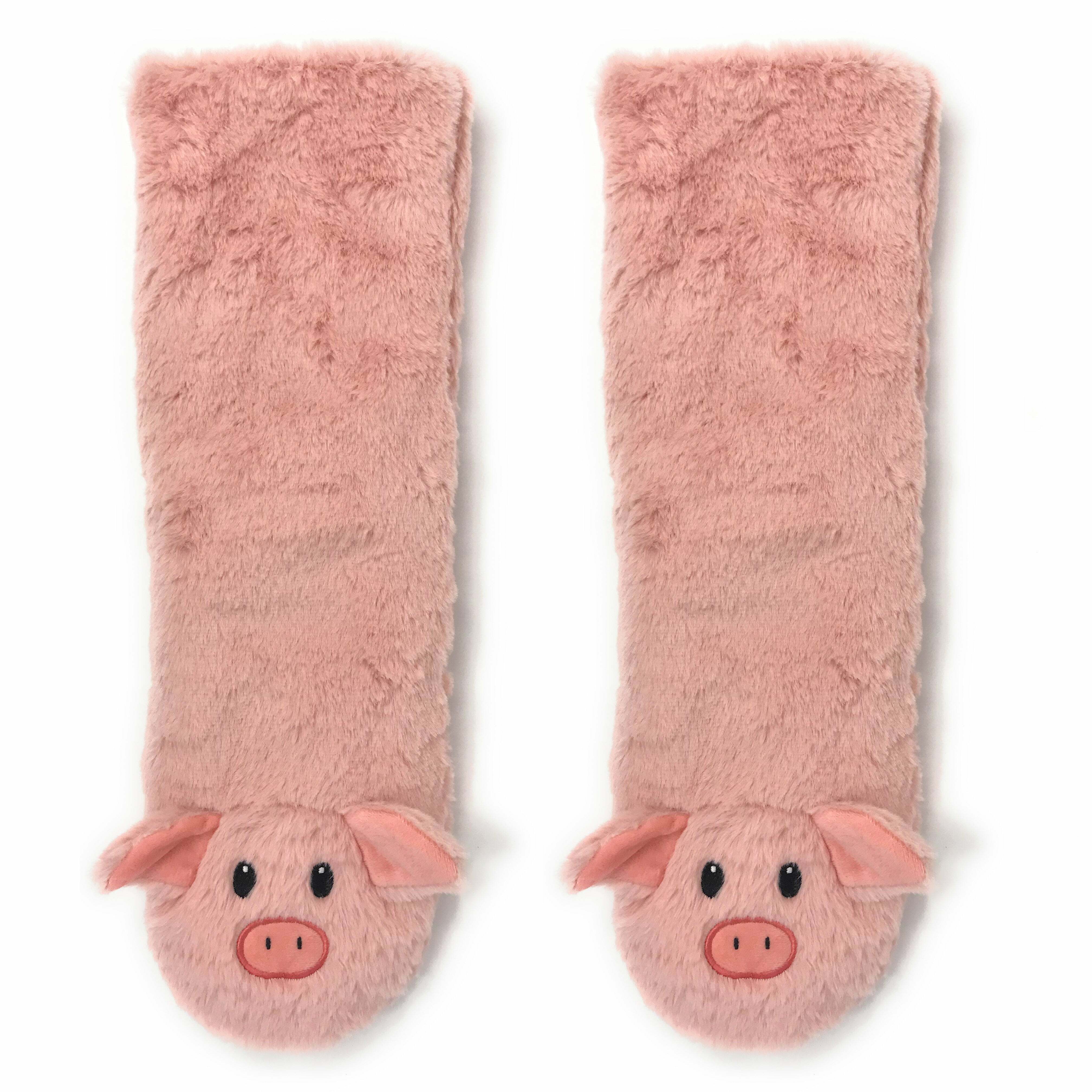 Cozy Le Piggy Plush Slipper Socks - Perfect Gift for Halloween, Christmas, Valentine